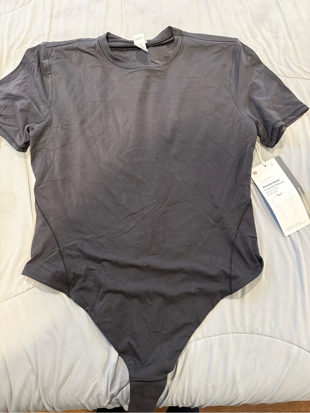 lululemon athletica Black Wundermost Crewneck Bodysuit
